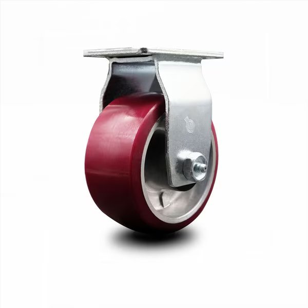4 Inch Poly on Aluminum Wheel Rigid Caster with Roller Bearing, Service Caster, Mfr#: SCC-20R420-PAR